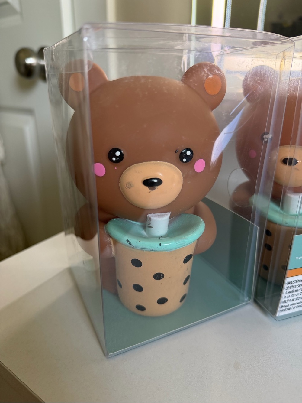 Cute Brown Bear with Boba Squishy Light Night Light - Picture 7 of 8